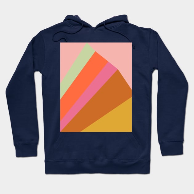 Abstract Geometric Rainbow Mountain Hoodie by ApricotBirch